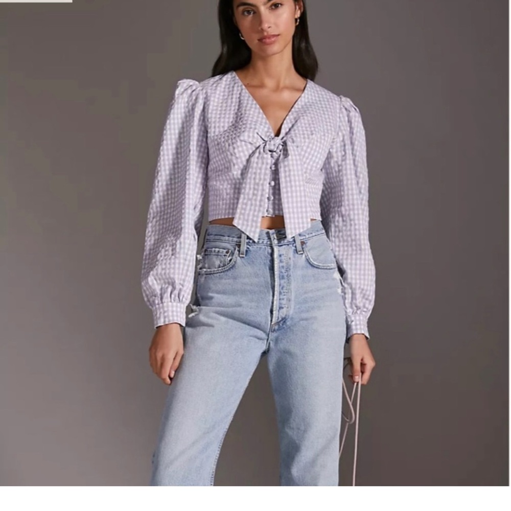 Anthropologie Maeve Lilac Top